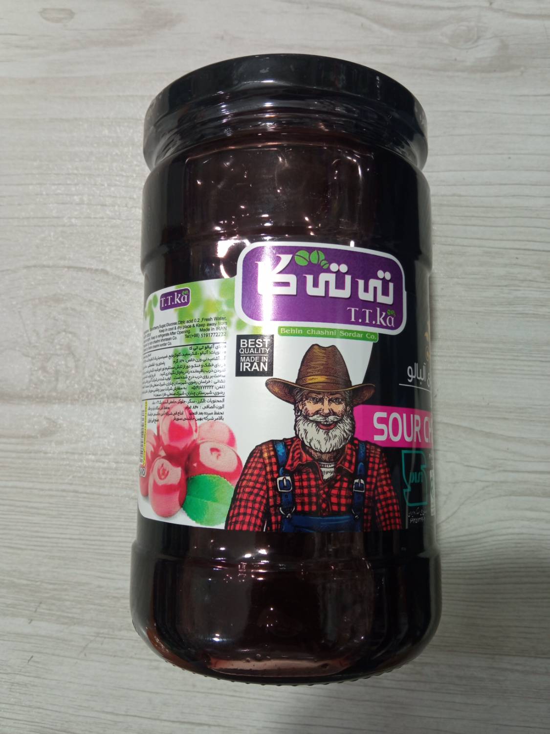 مربای آلبالو تی تی کا 